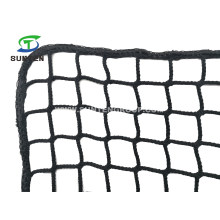 Black Color Polyester Knotless Cargo Net, Container Net, Fall Arrest Net, Safety Catch Net in Construction Sites, Amusement Park